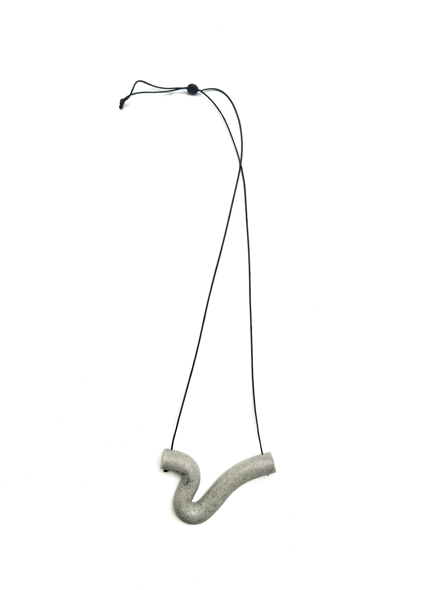 Bare-No-Tools -Necklace -Large Swoop *light speckled grey 