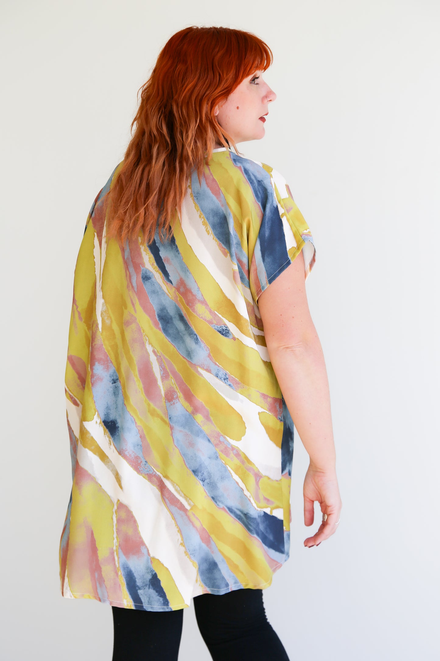 Sheila Tunic Top -Northern Lights Print