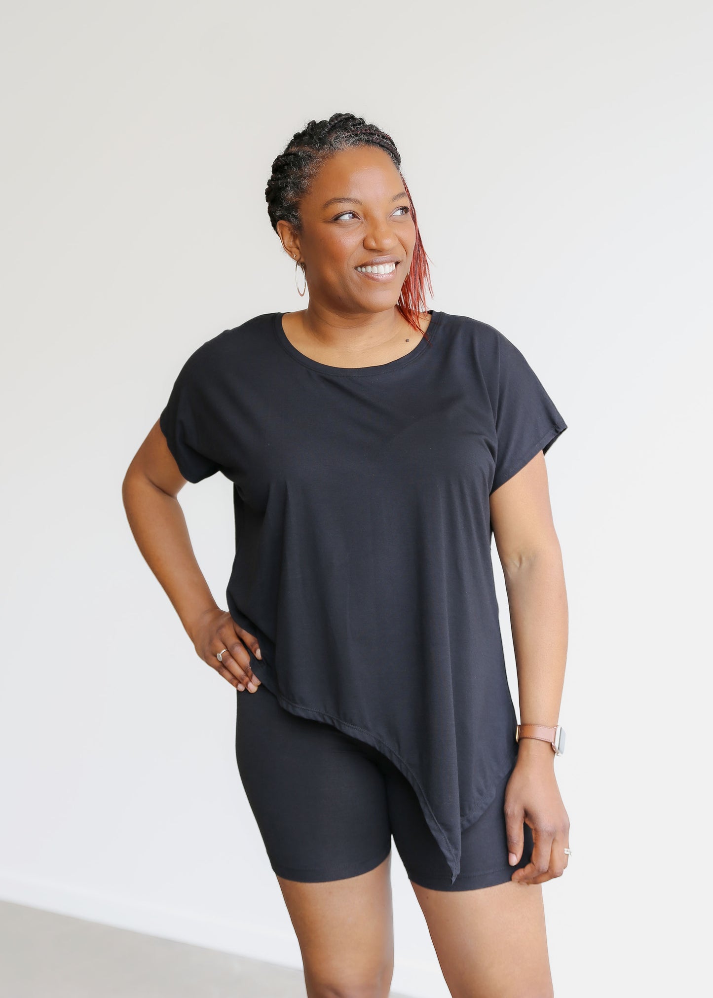 Ann Asymmetric Top -Black