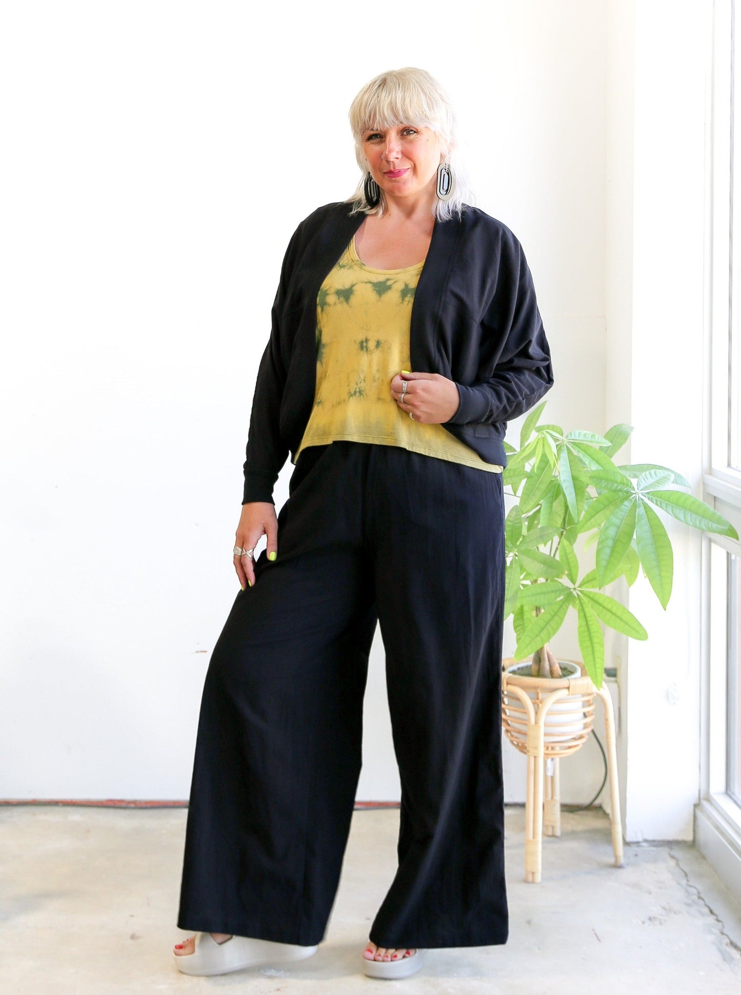 Anna Wide Leg Pants -Black