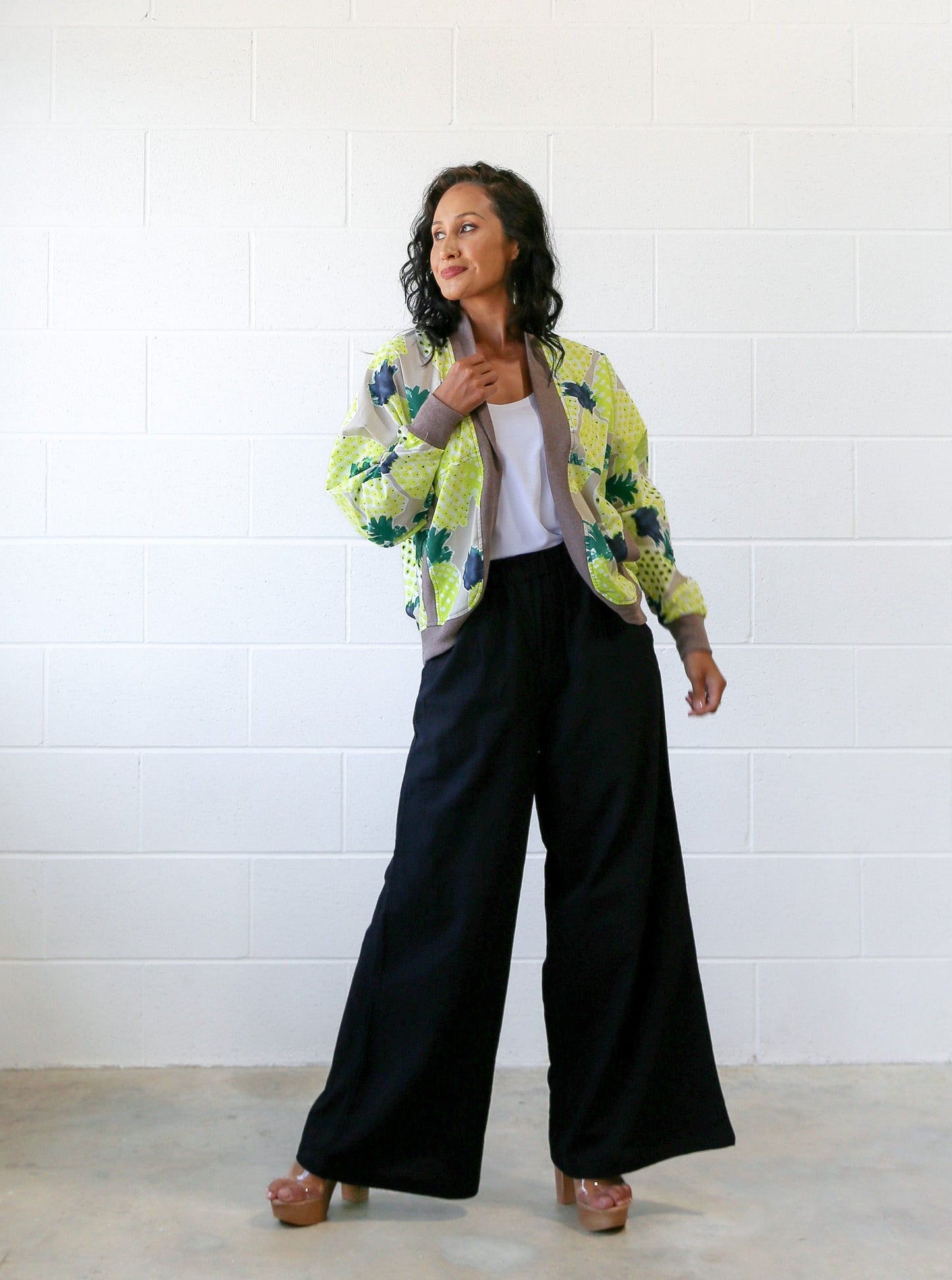 Anna Wide Leg Pants -Black