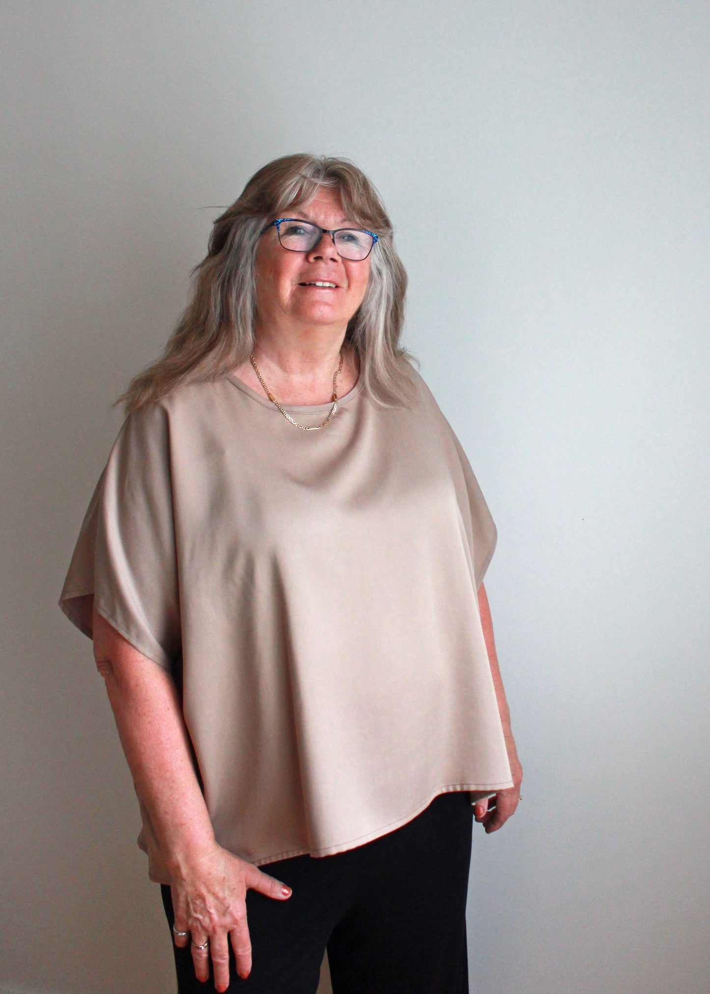 Julie Boxy Top -Taupe
