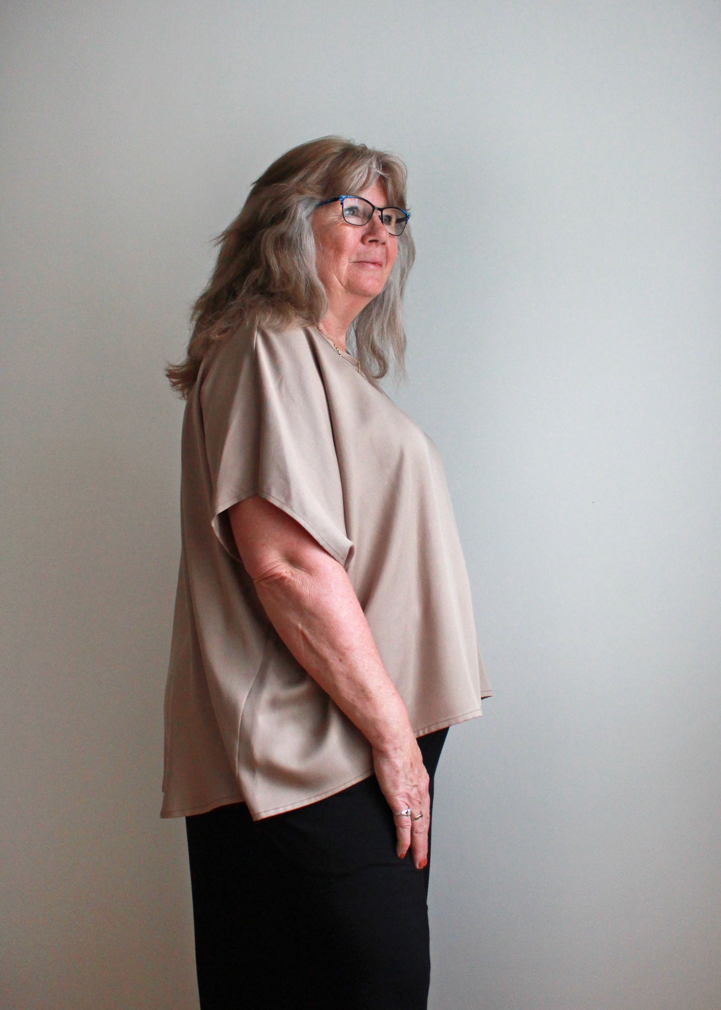 Julie Boxy Top -Taupe