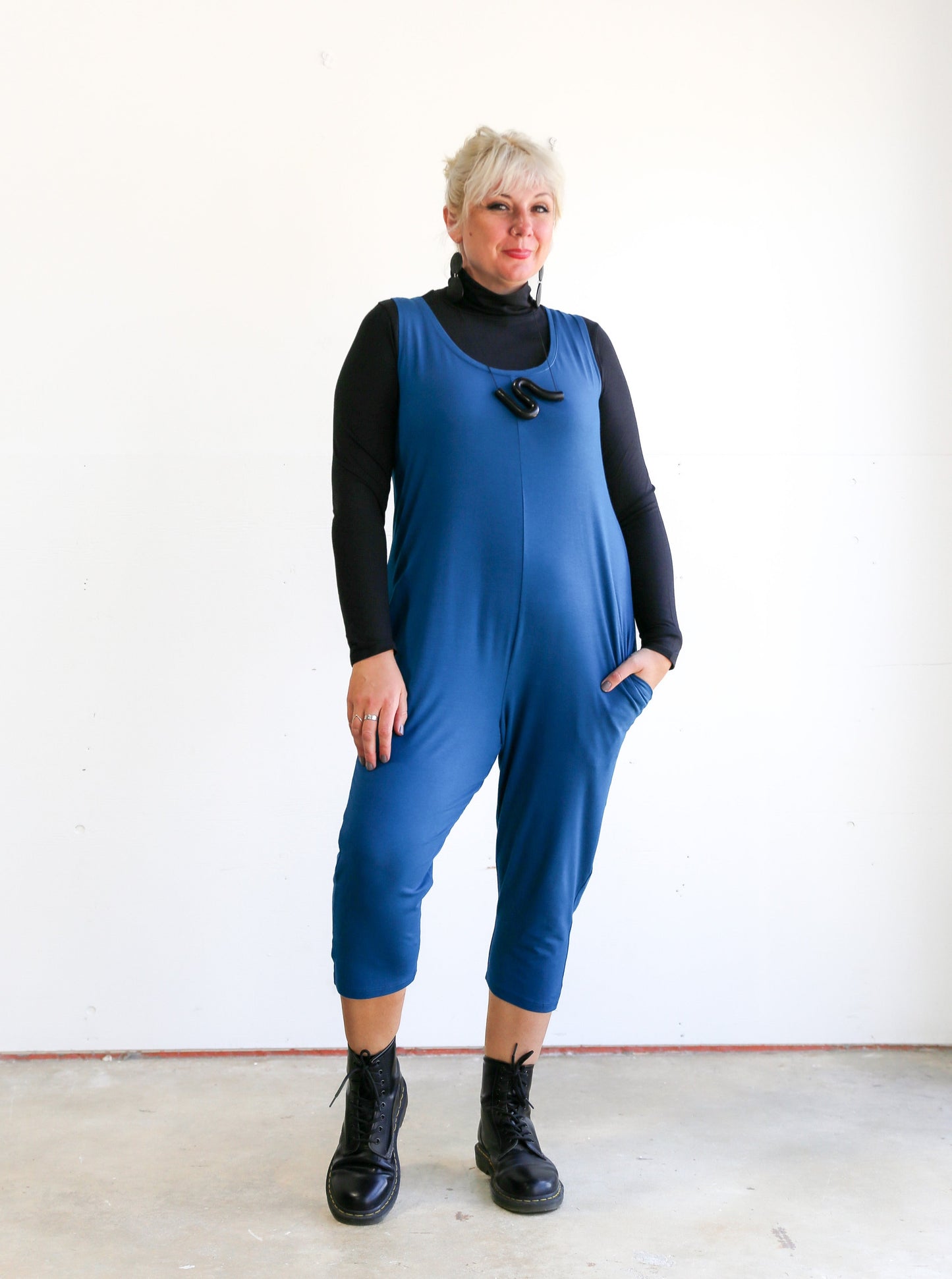 Kim Capri Jumpsuit -Sapphire