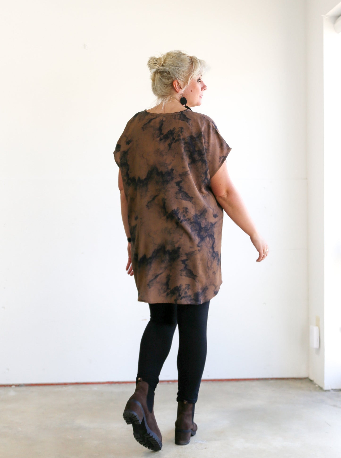 Sheila Tunic Top -Watercolour Print