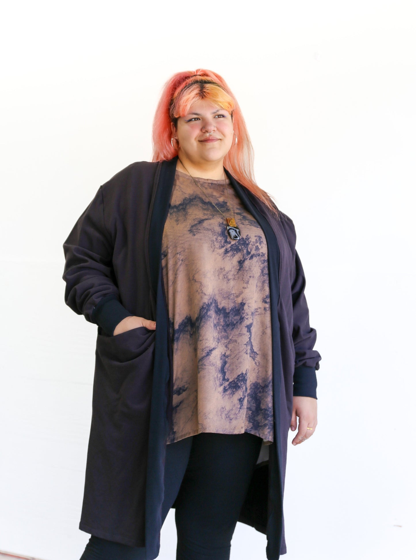 Sheila Tunic Top -Watercolour Print