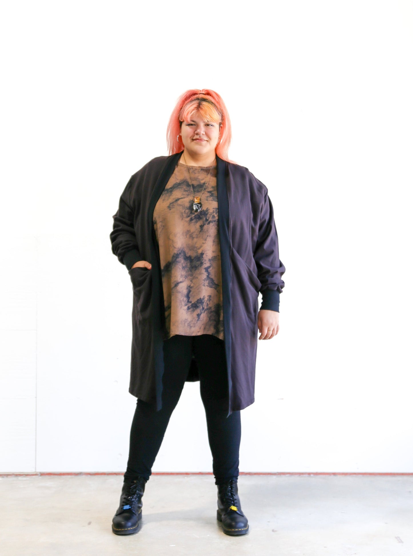 Sheila Tunic Top -Watercolour Print