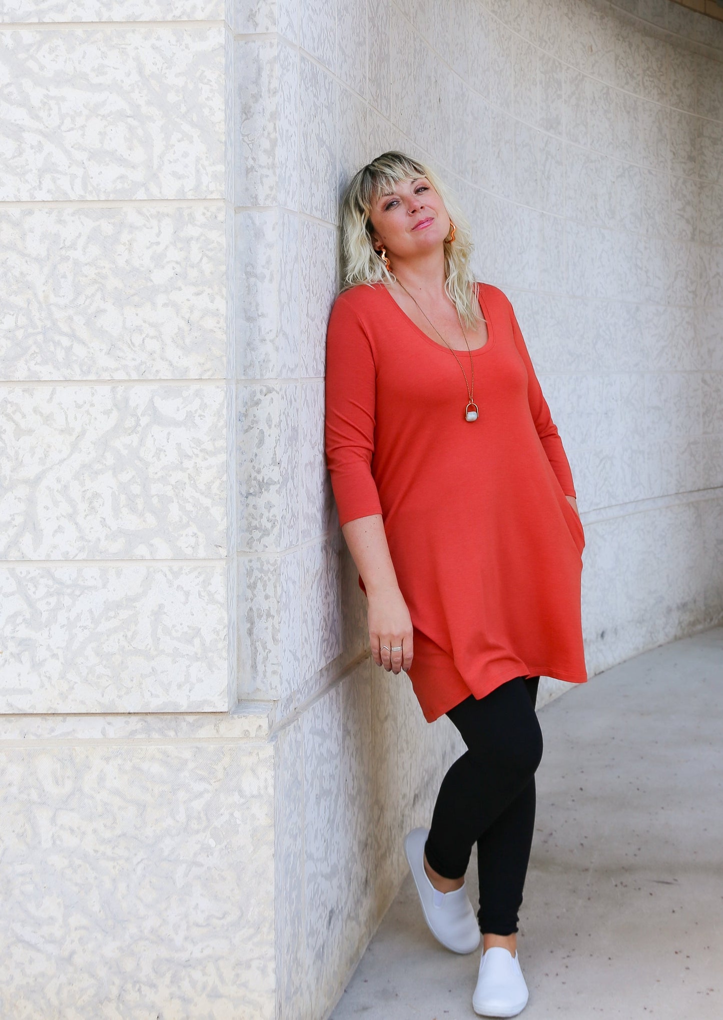 Tara Tunic /Dress -Papaya