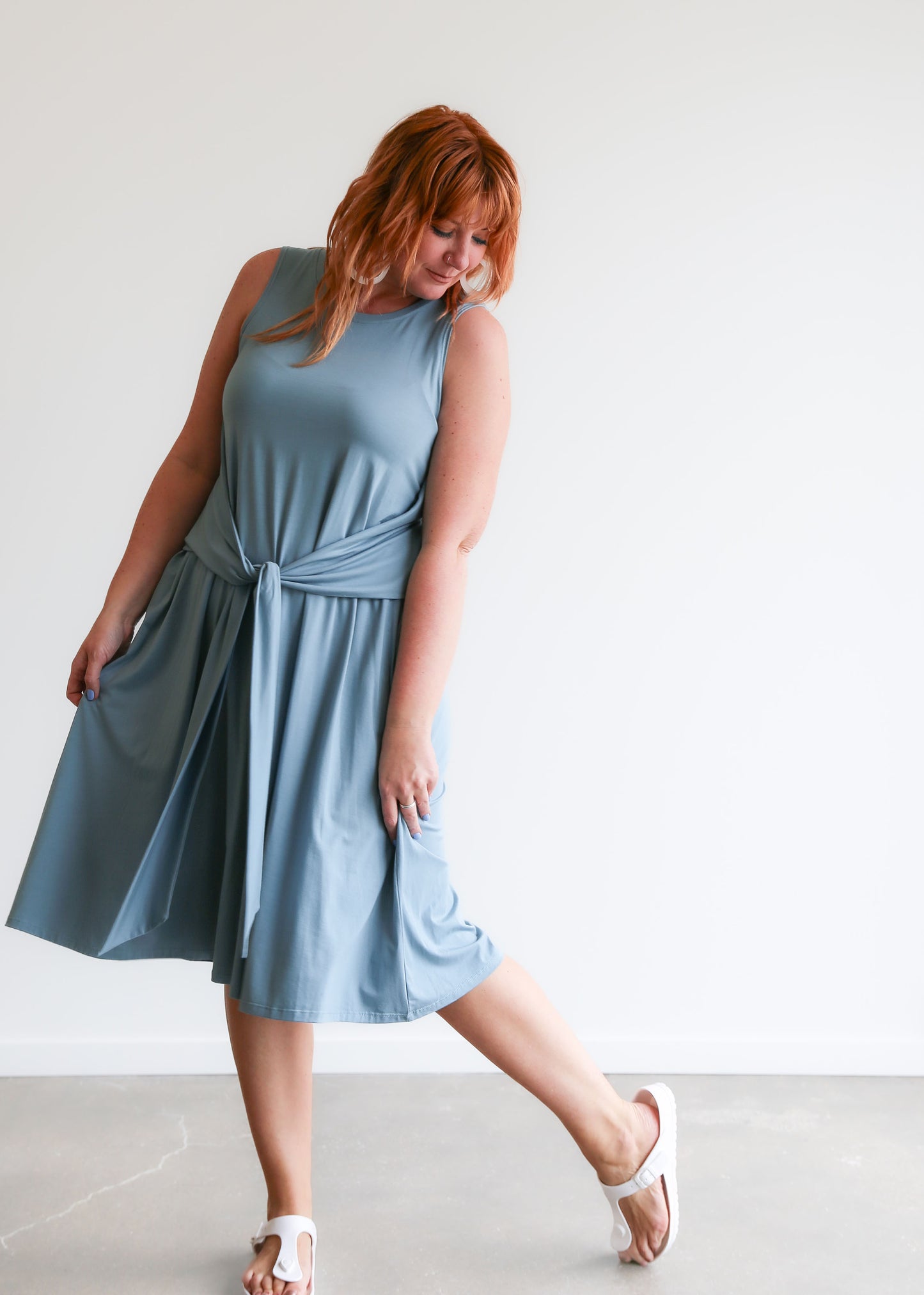 Laura Reversible Dress -Sky Blue