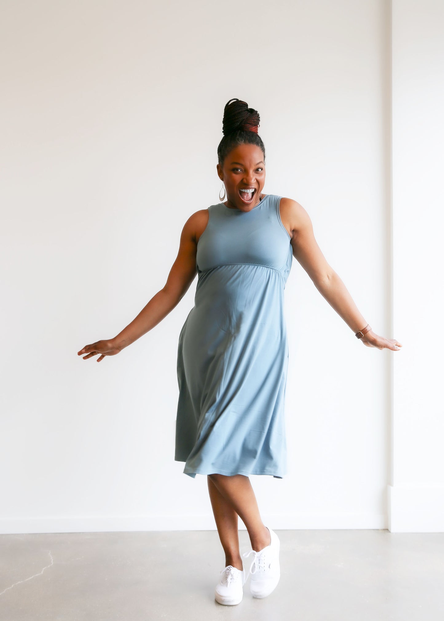 Laura Reversible Dress -Sky Blue