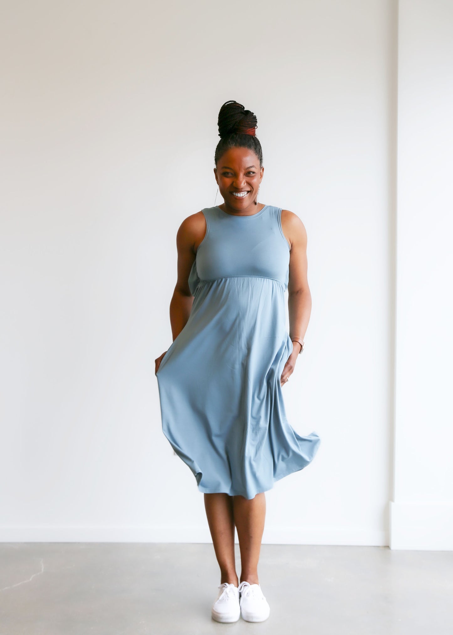 Laura Reversible Dress -Sky Blue