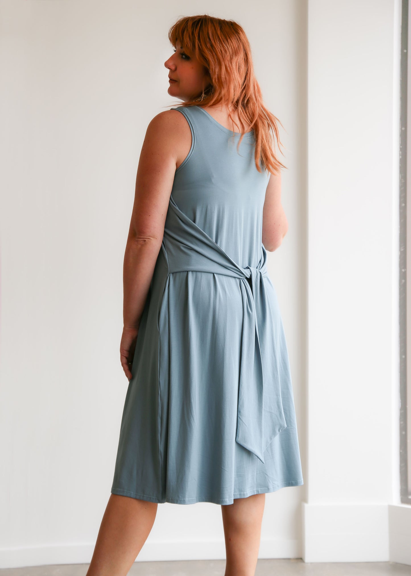 Laura Reversible Dress -Sky Blue