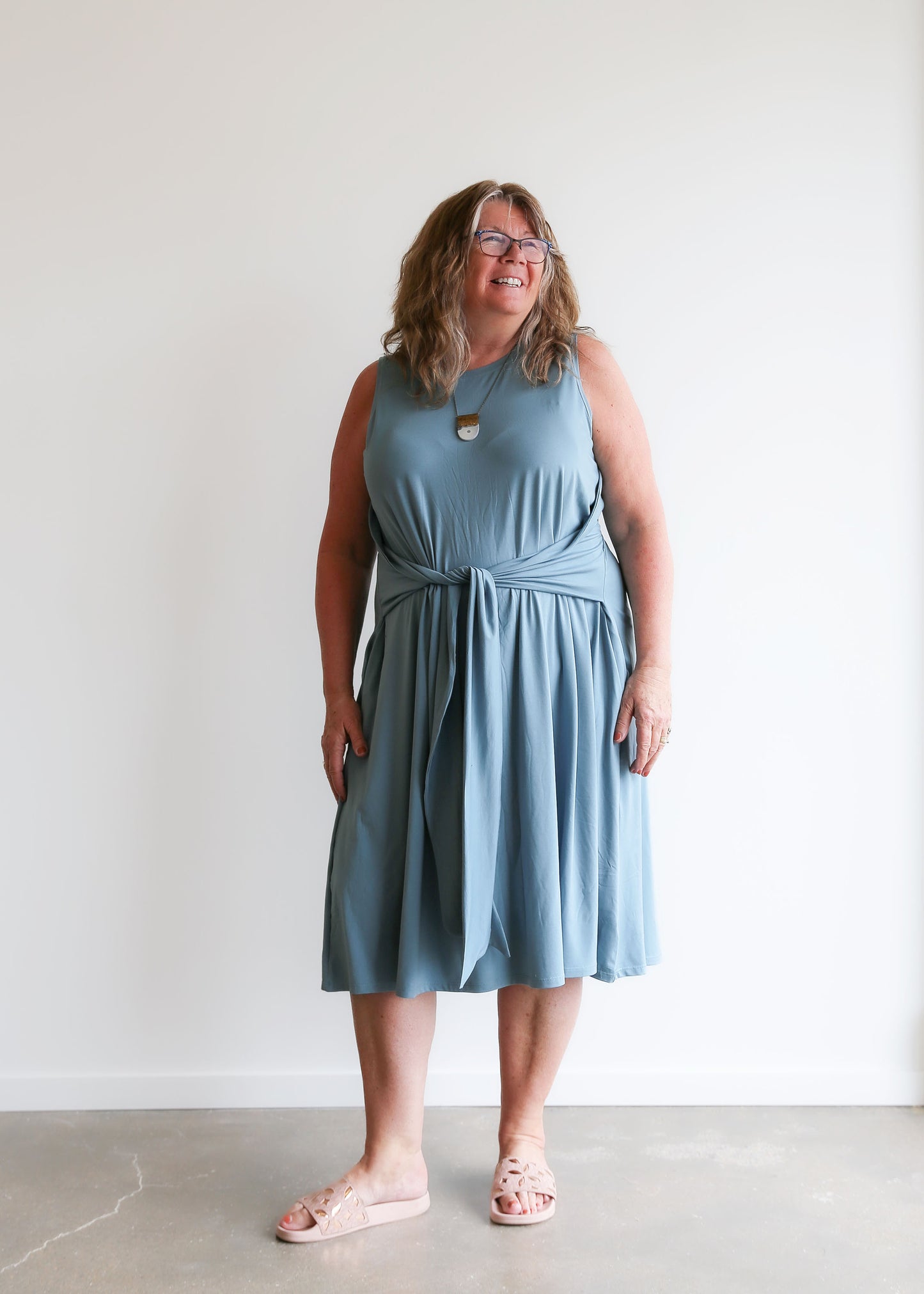 Laura Reversible Dress -Sky Blue