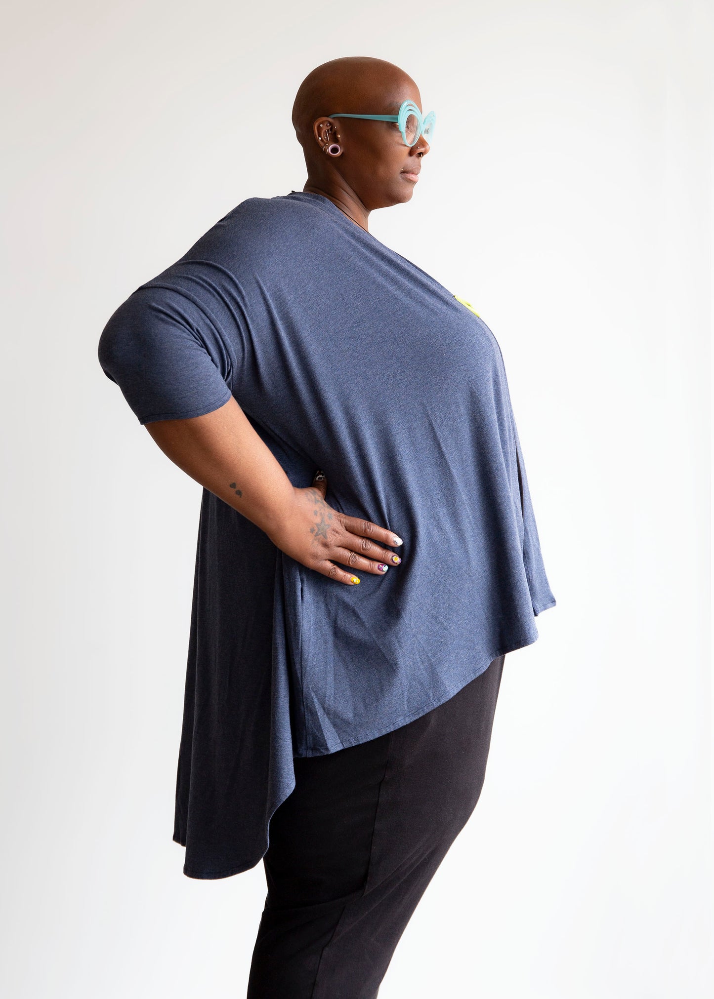 Naomi Cardigan -Denim Blue