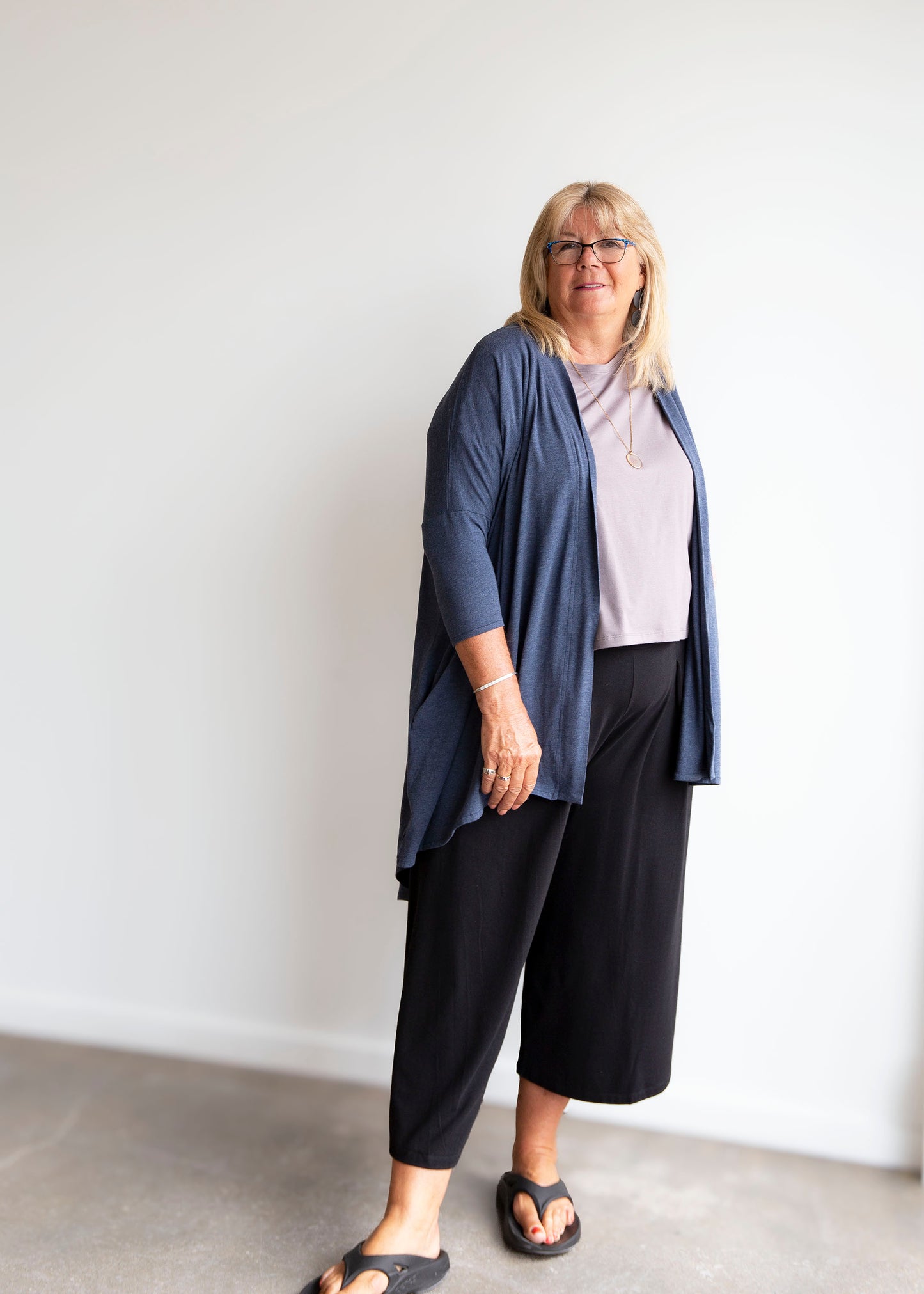 Naomi Cardigan -Denim Blue