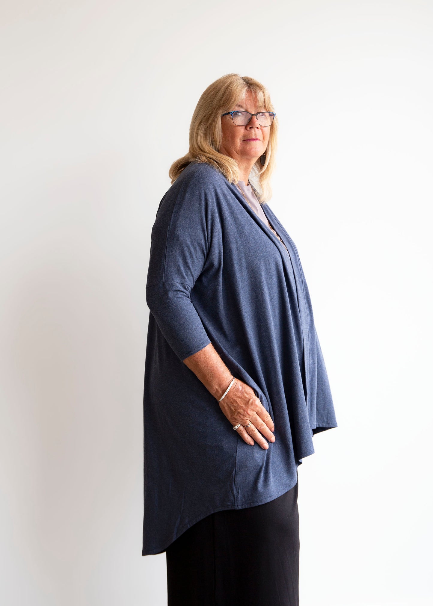 Naomi Cardigan -Denim Blue