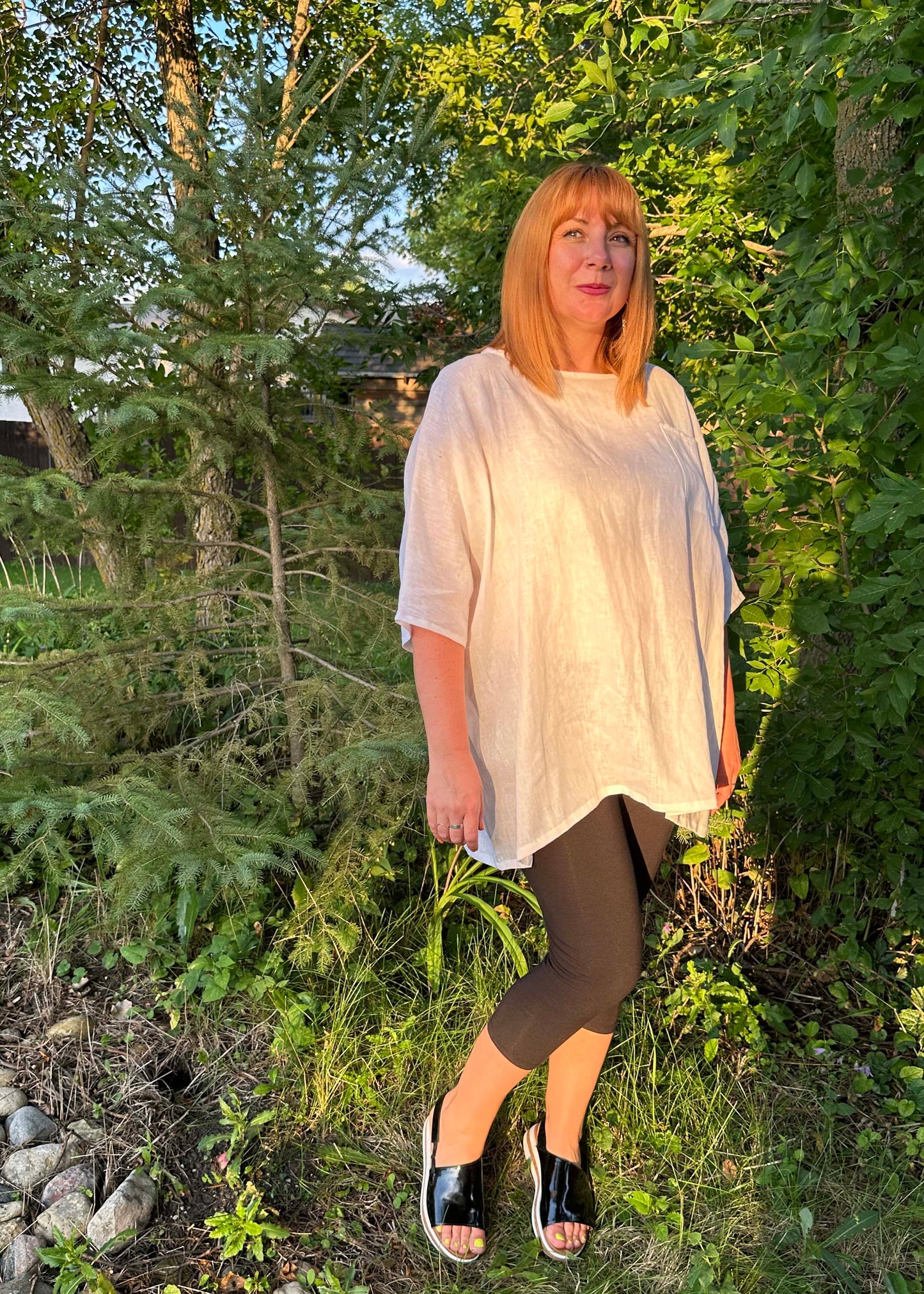 Sandy Linen Tunic -White