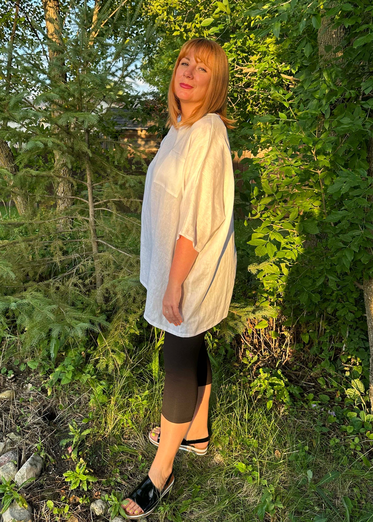 Sandy Linen Tunic -White