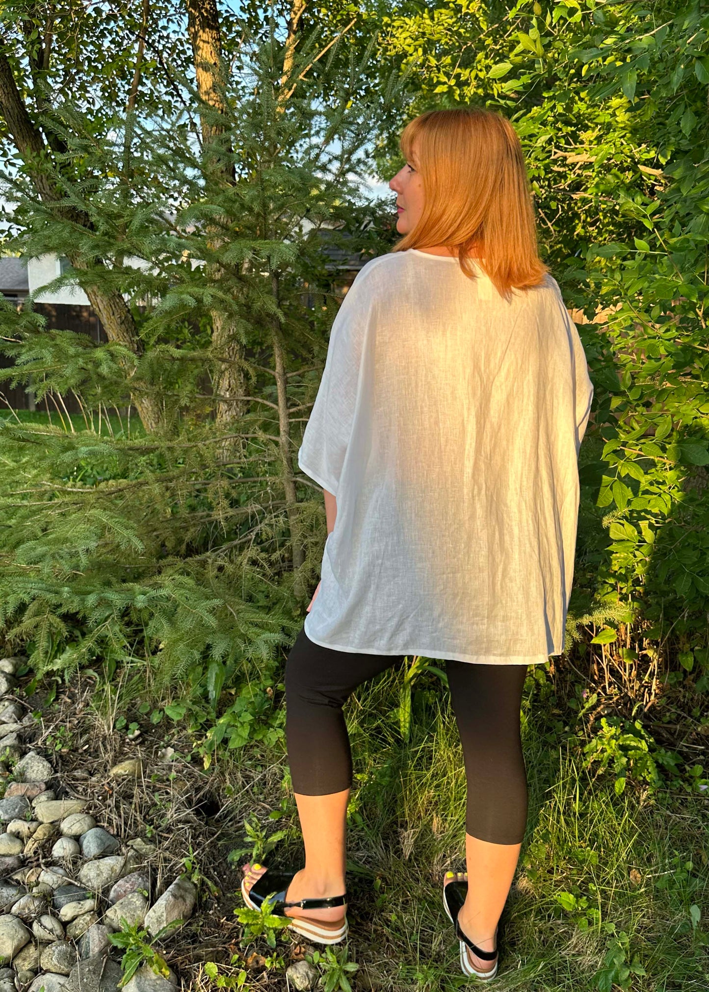 Sandy Linen Tunic -White