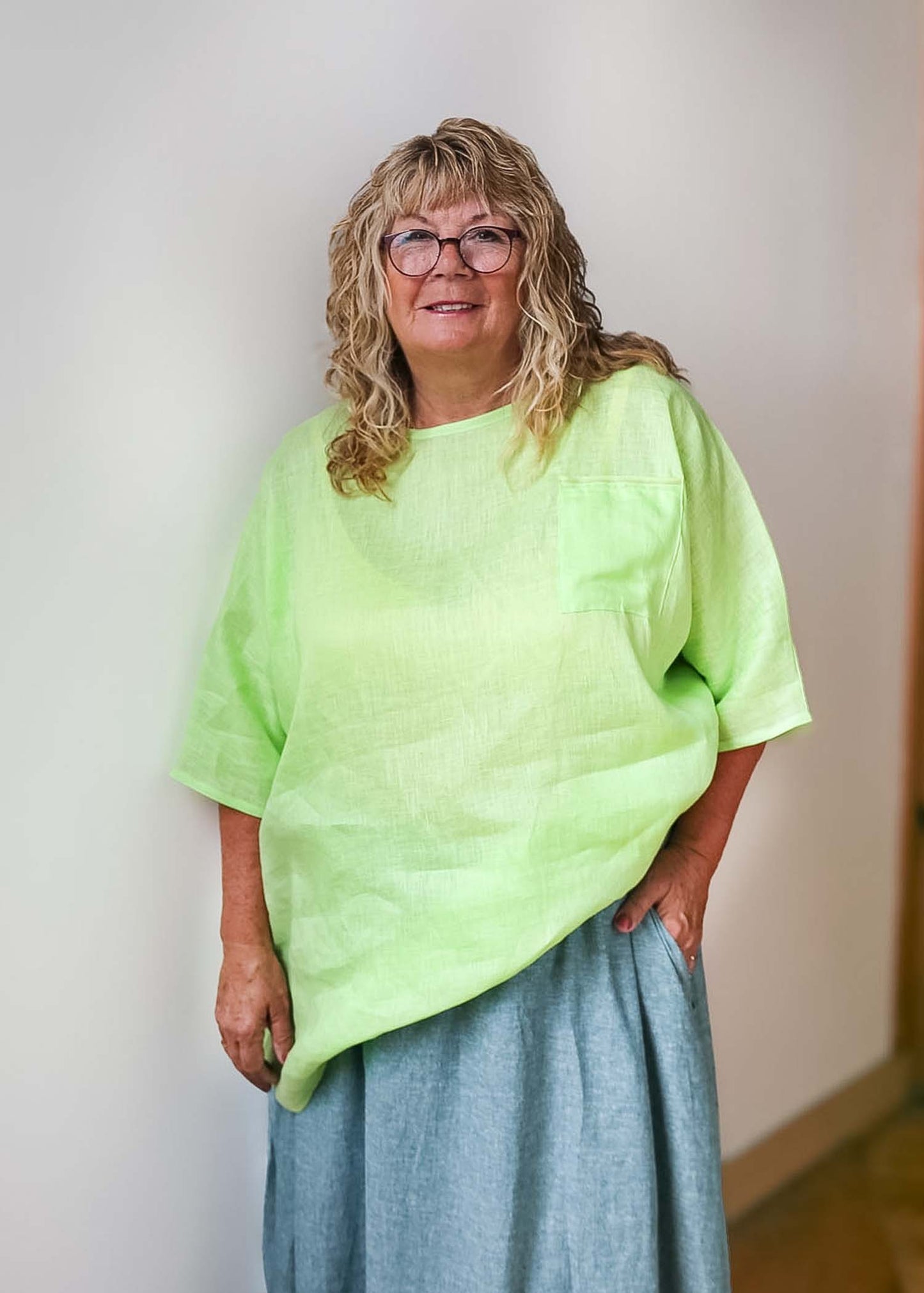 Sandy Tunic -Linen -Lime