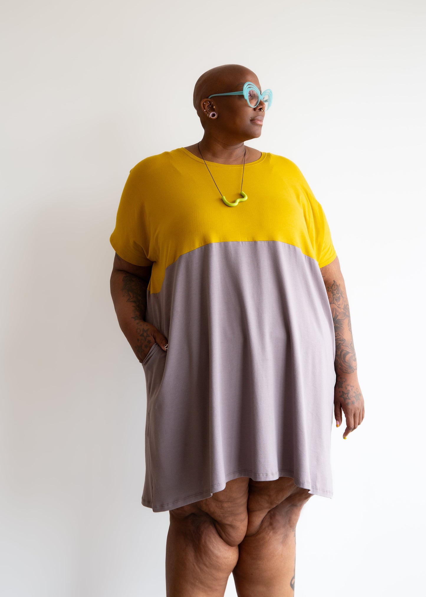 Emilie Dress -Colour Blocked