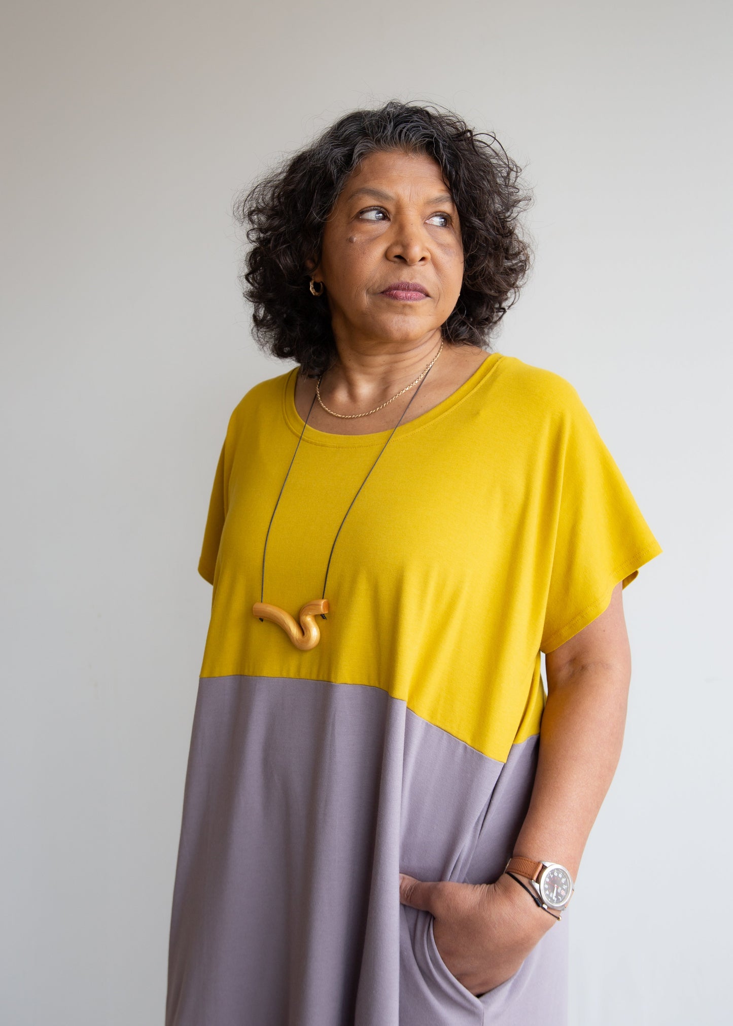 Emilie Dress -Colour Blocked