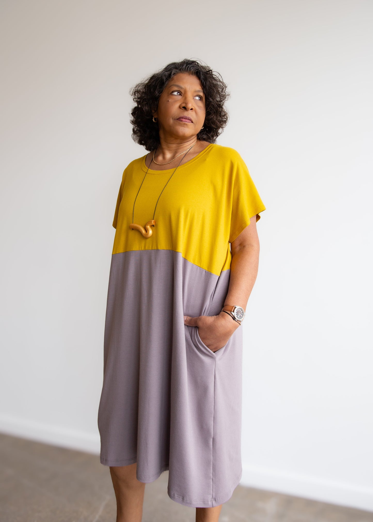 Emilie Dress -Colour Blocked