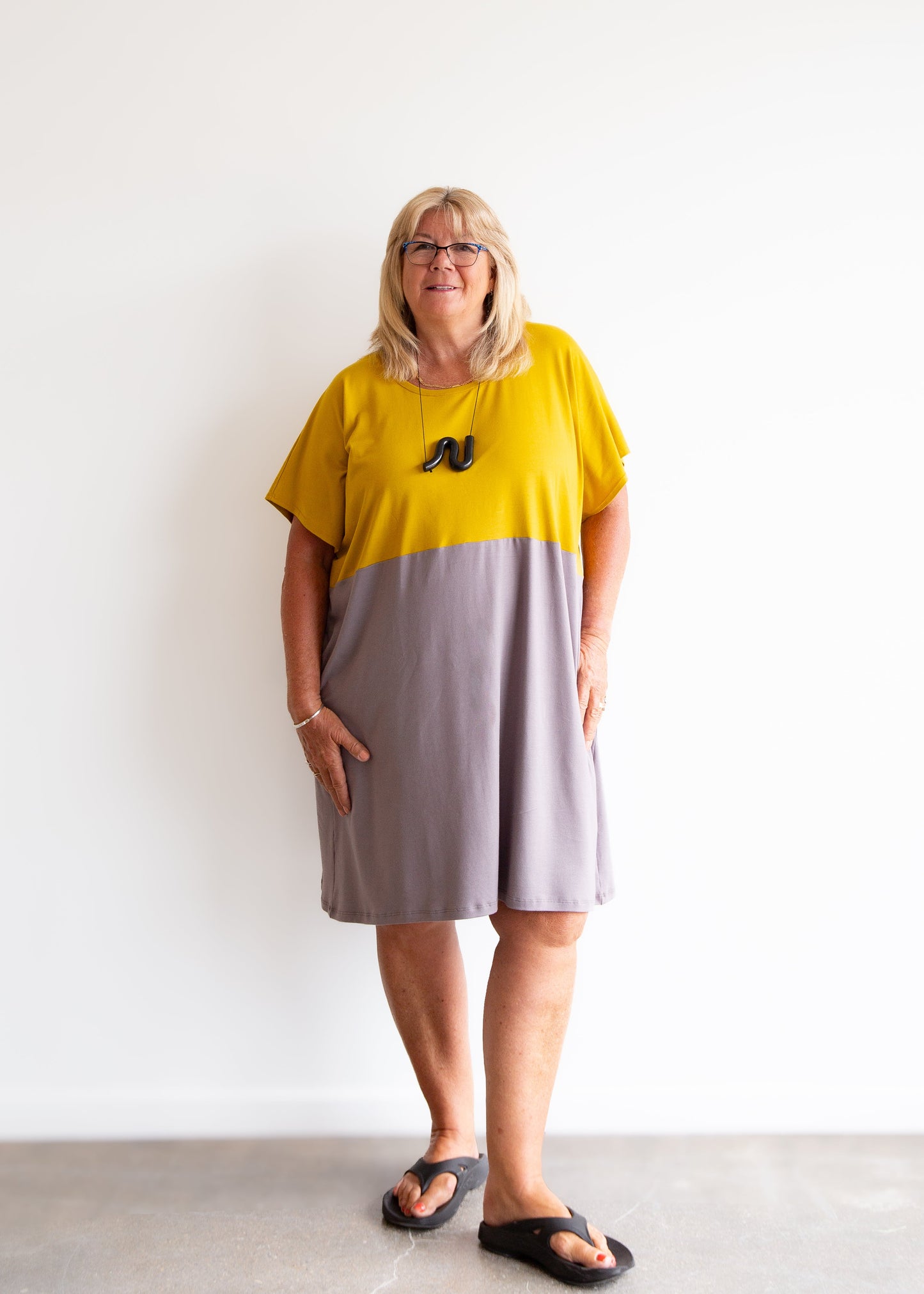 Emilie Dress -Colour Blocked