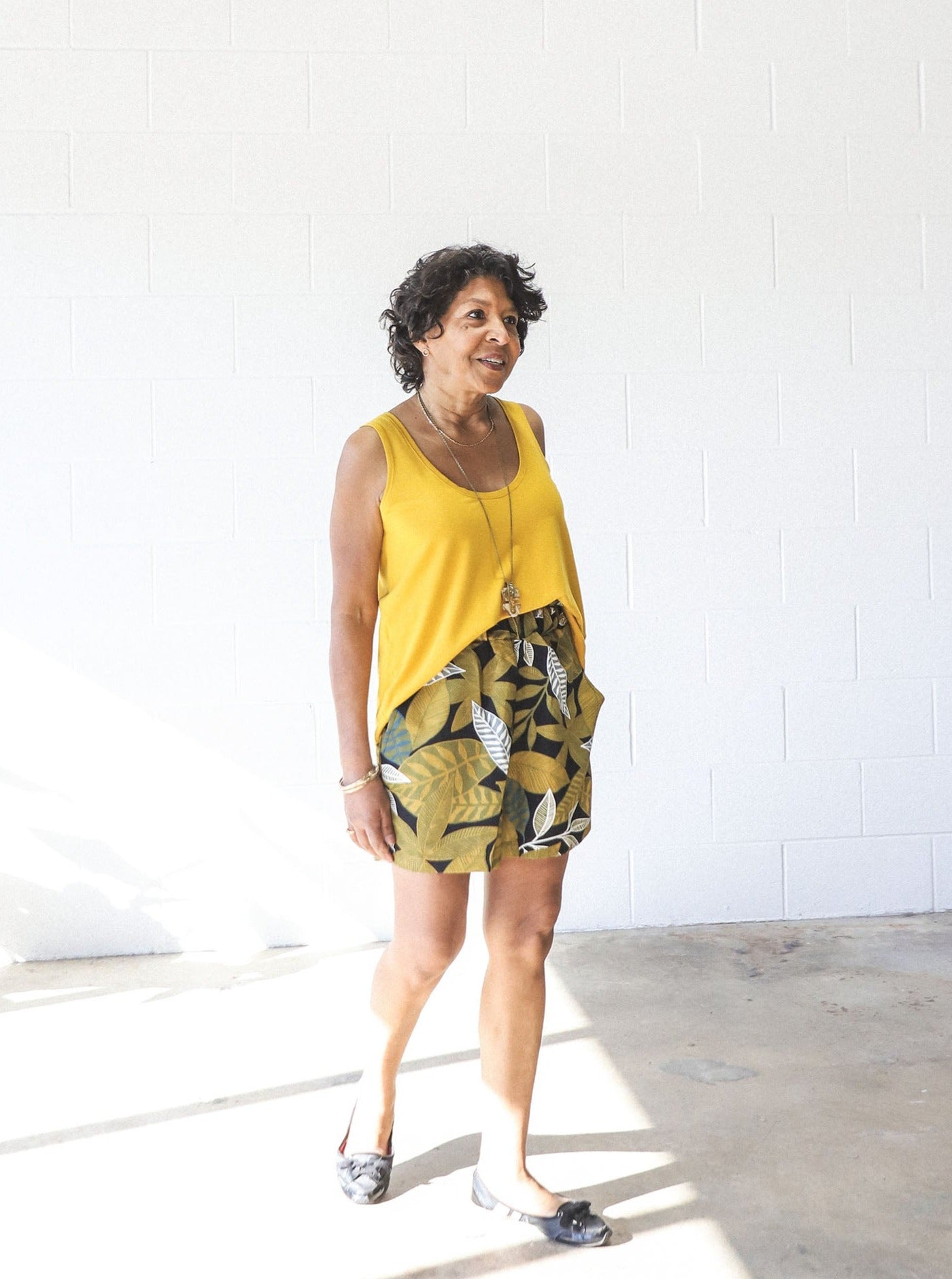 Paige Shorts -Leaf Print