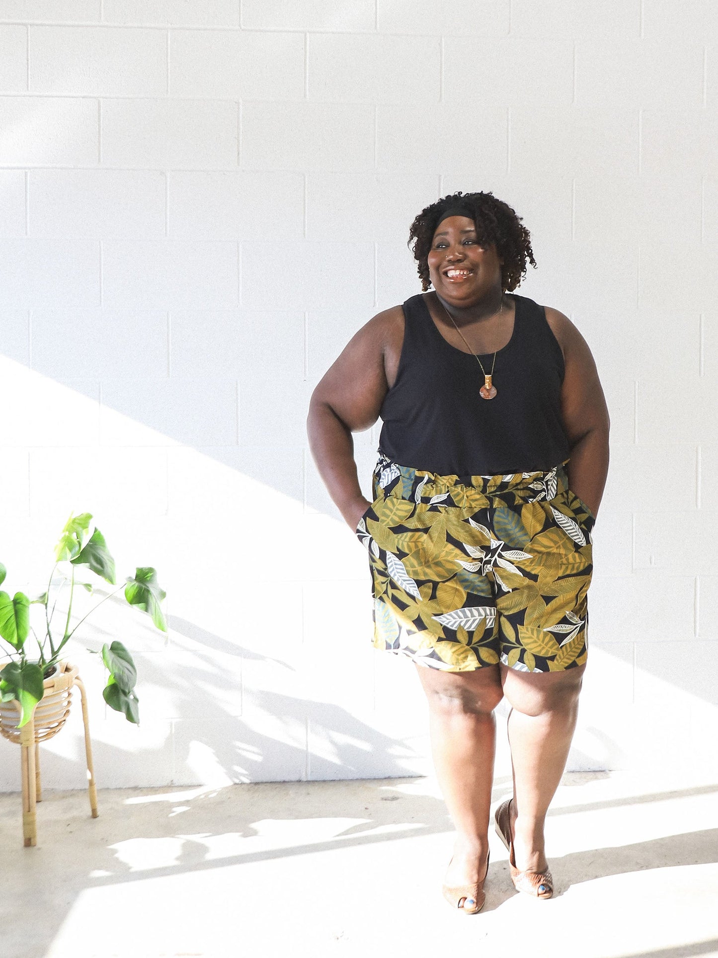 Paige Shorts -Leaf Print