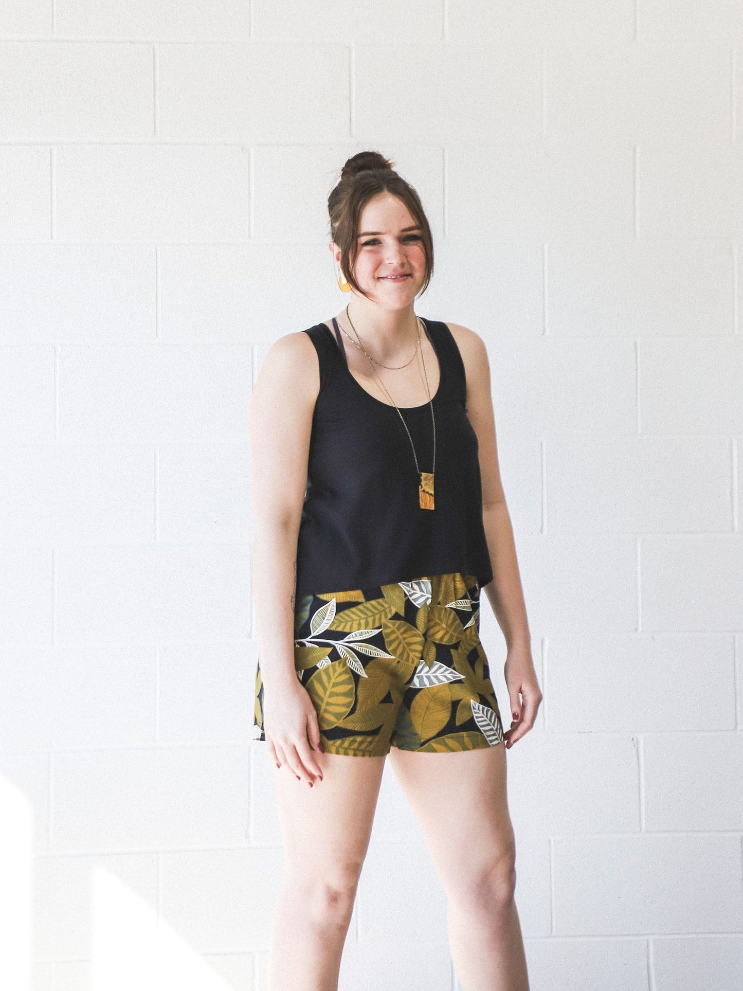Paige Shorts -Leaf Print