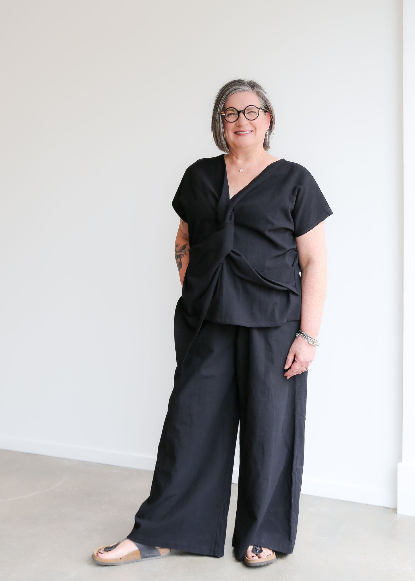 Anna Wide Leg Pants -Black