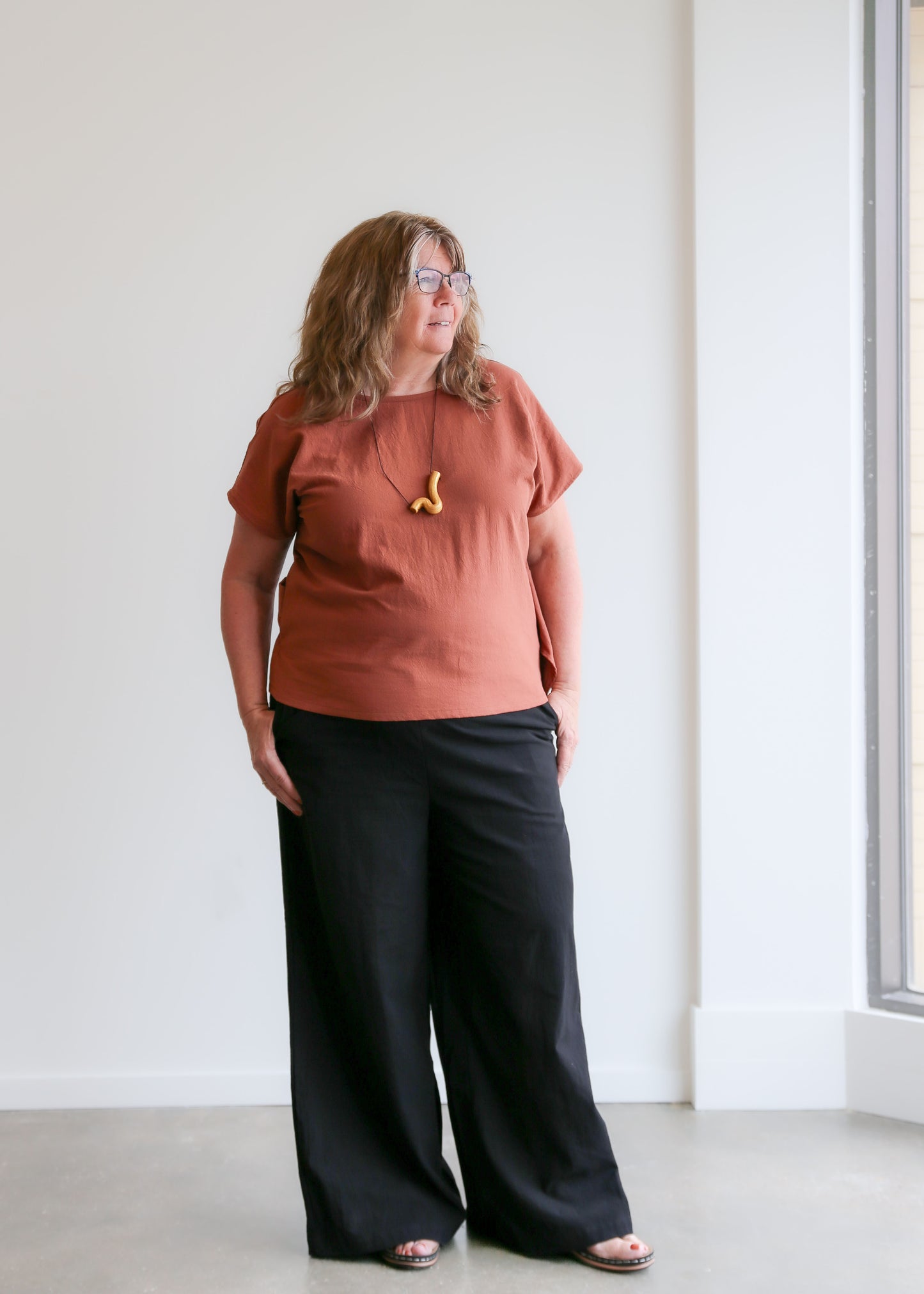 Anna Wide Leg Pants -Black
