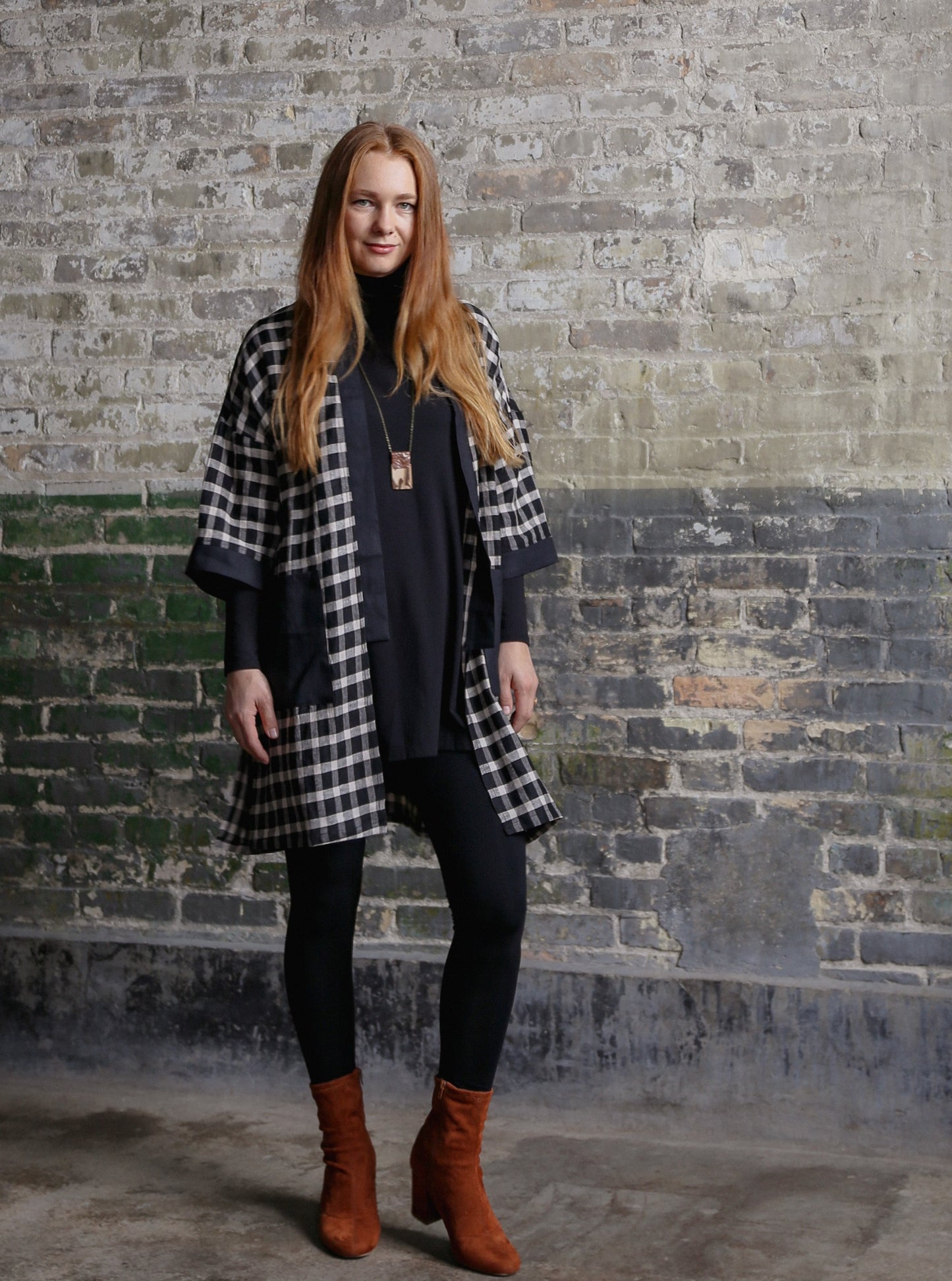 Eva Linen Jacket -Plaid