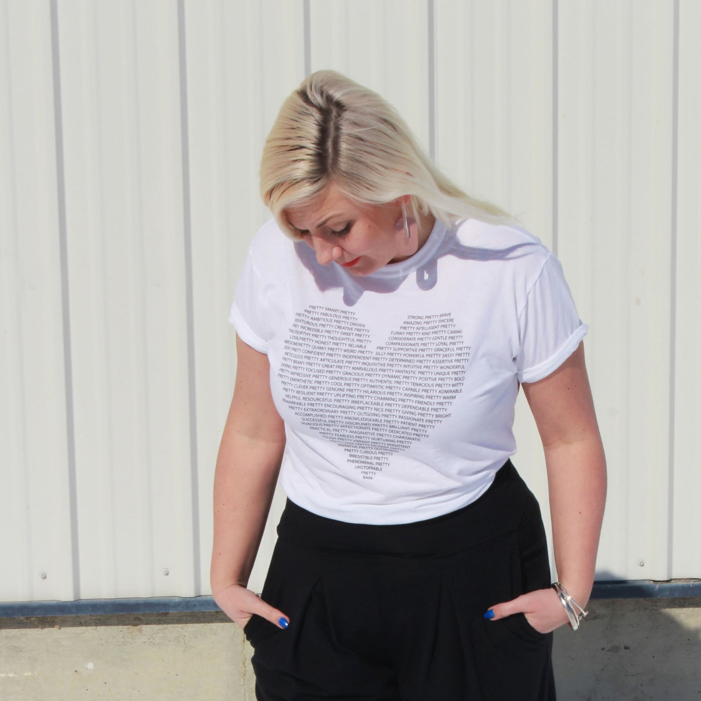 Pretty Project T-Shirt -White -3X