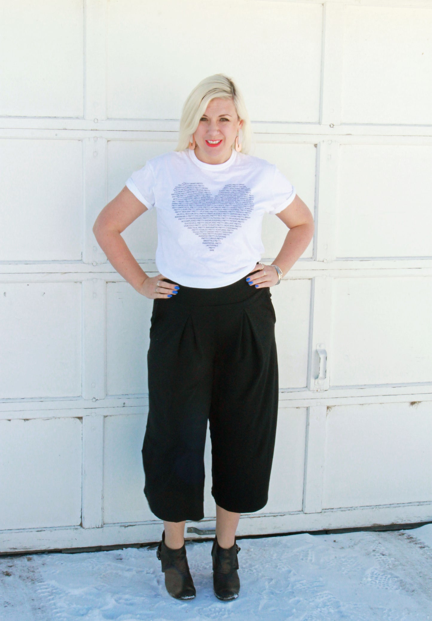 Pretty Project T-Shirt -White -3X