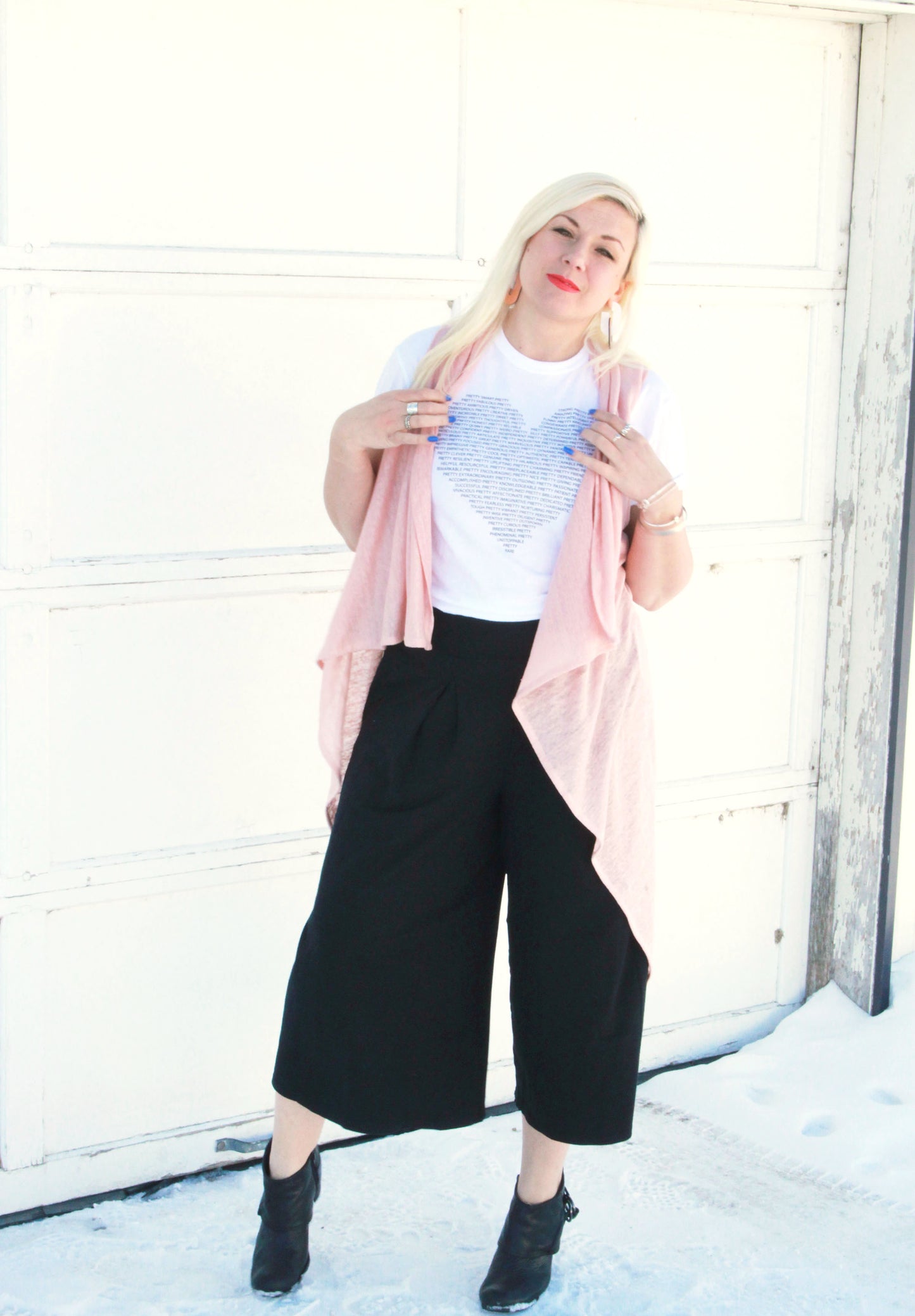 Pretty Project T-Shirt -White -3X