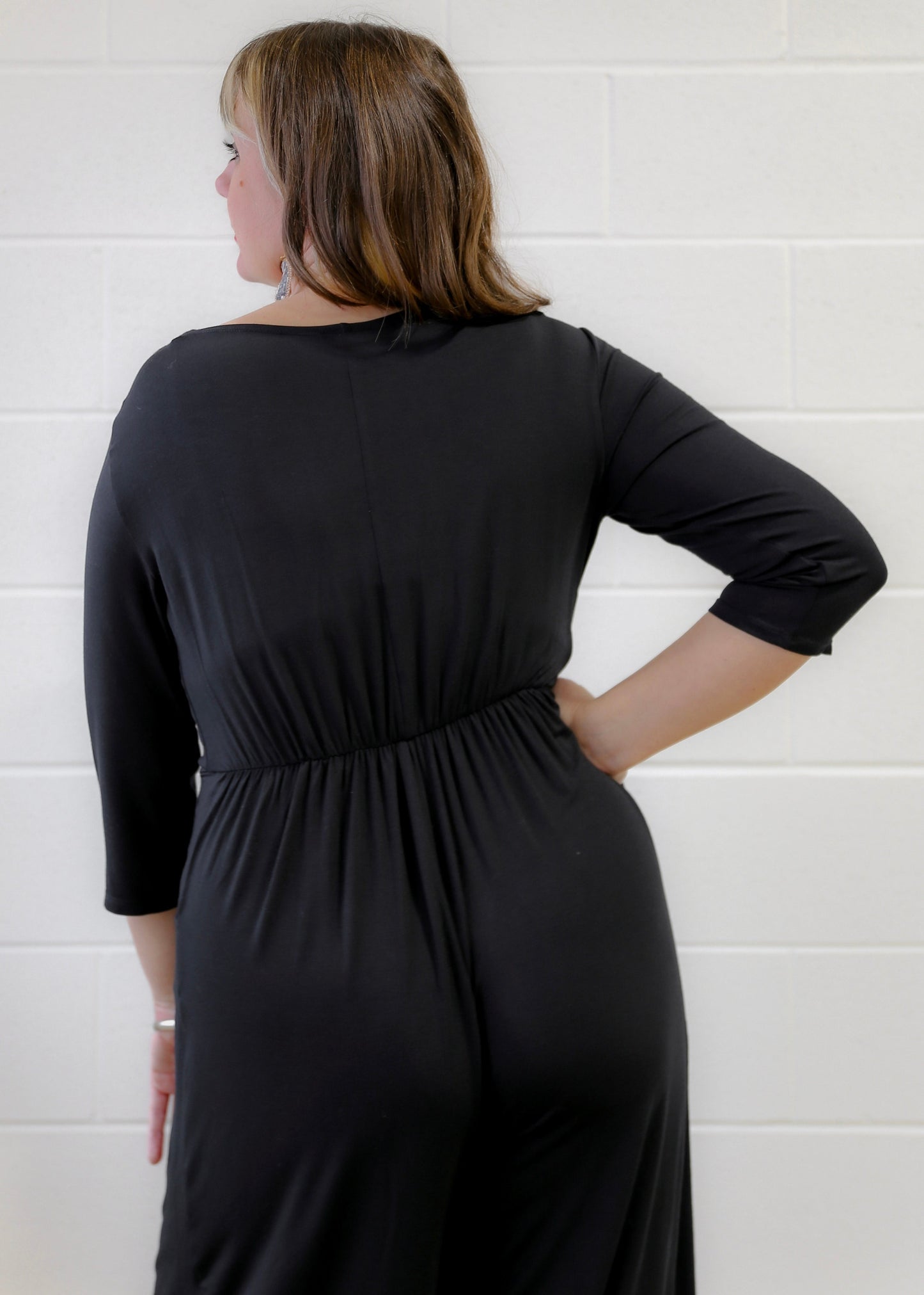 Christine V-Neck Jumpsuit -4X & 5X