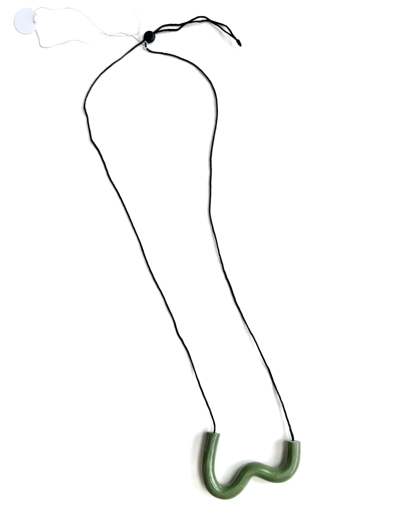 Bare-No-Tools -Necklace -Swish Swoop *Olive Green