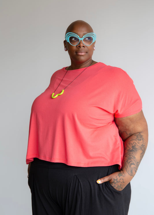 Nita Boxy Top -Hot Pink