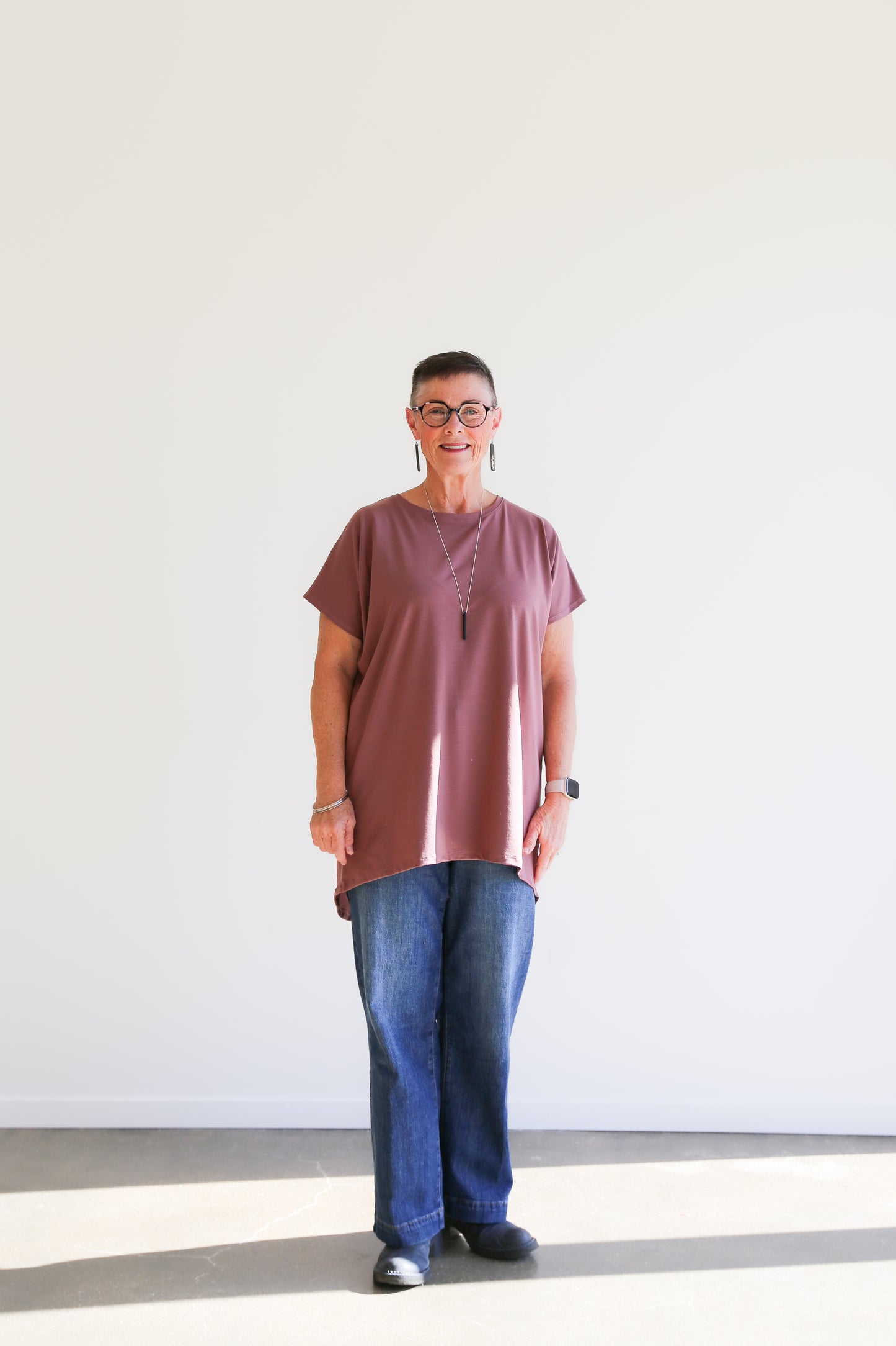 Leila Tunic Top -Rosewood
