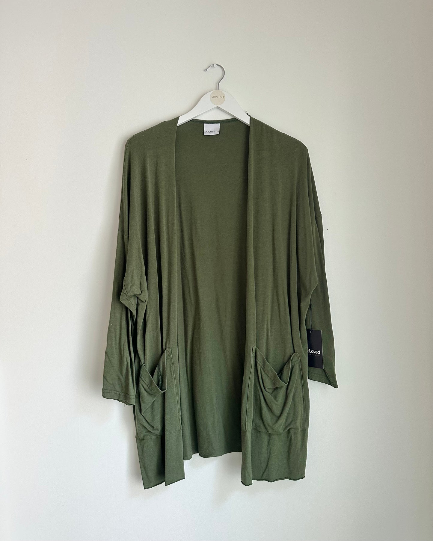 PreLoved -Kelly Boxy Cardigan -Moss -B