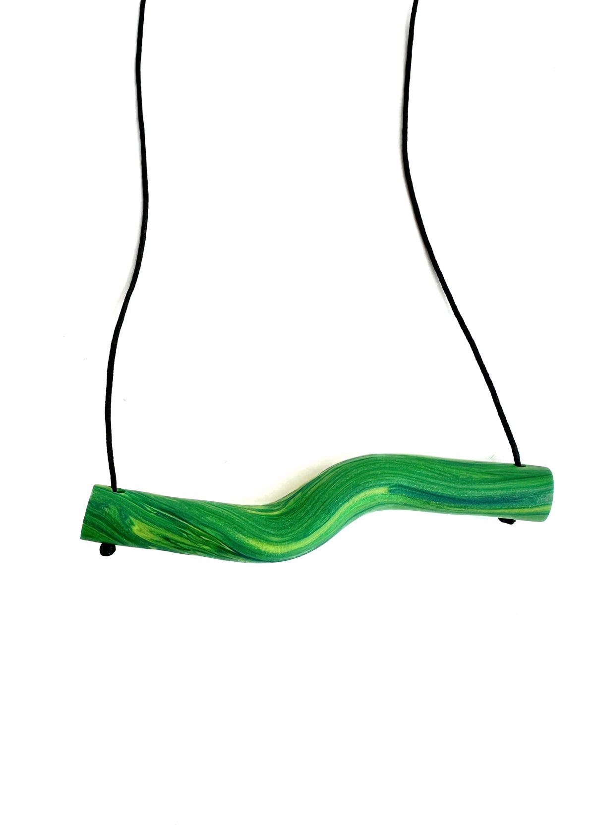 Bare-No-Tools -Necklace *Baby Step *Green Swirl