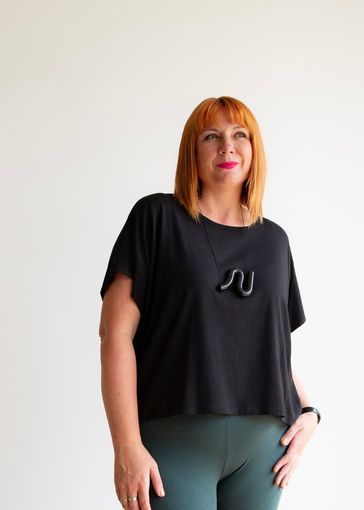 Nita Top -Denim & Black