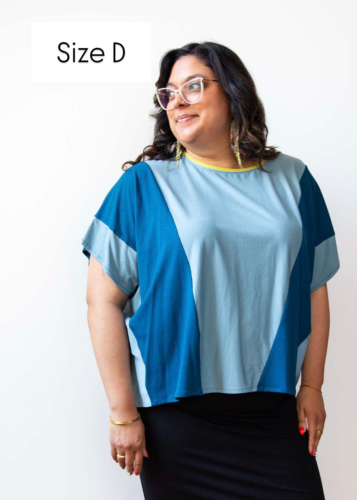 Zero Waste Nita Boxy Top -Blues