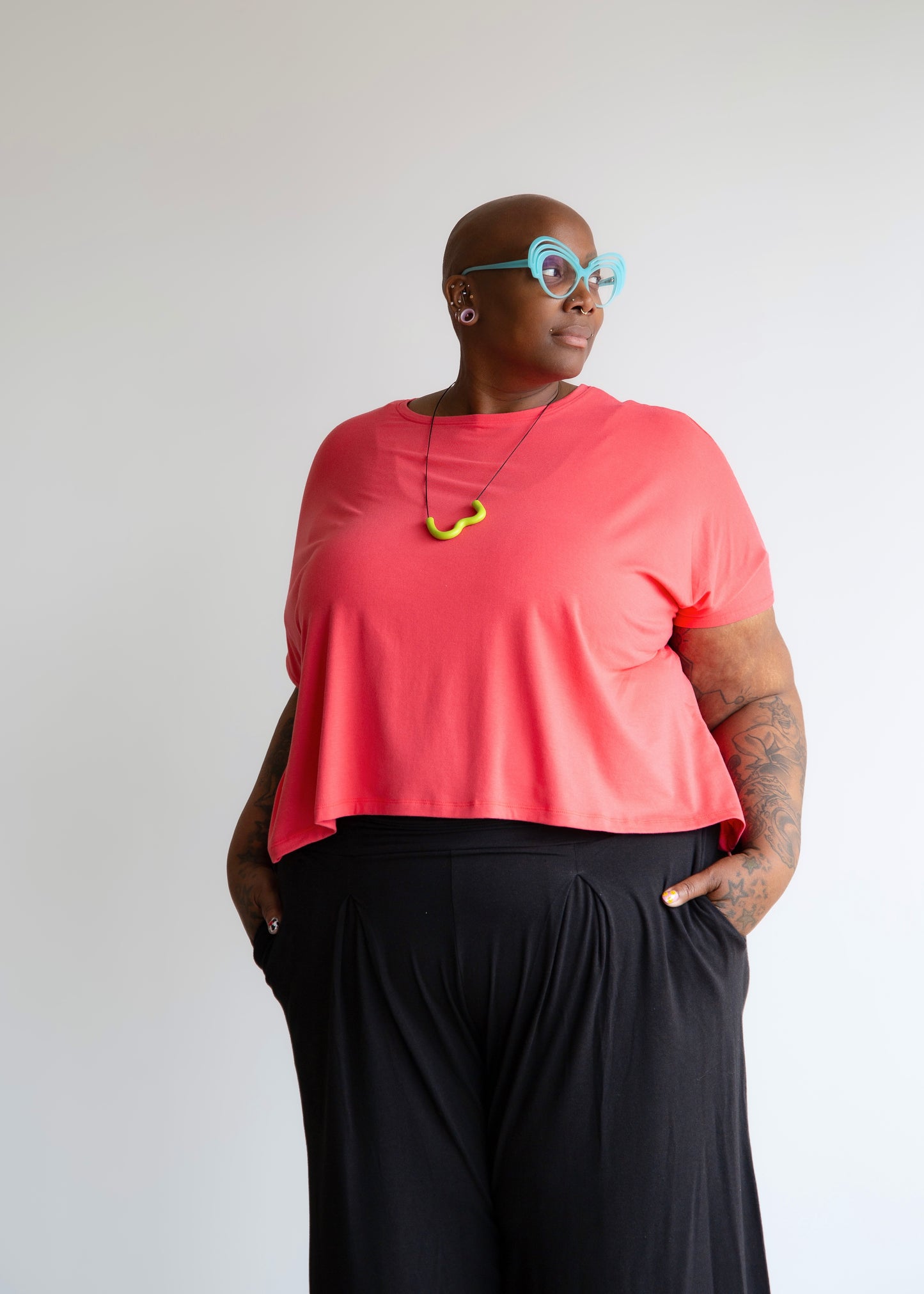 Nita Boxy Top -Hot Pink