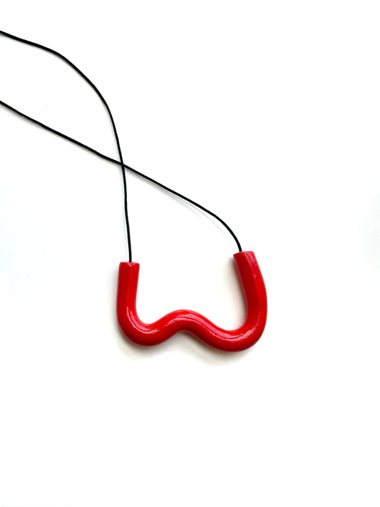 Bare-No-Tools -Necklace -Swish Swoop *Red