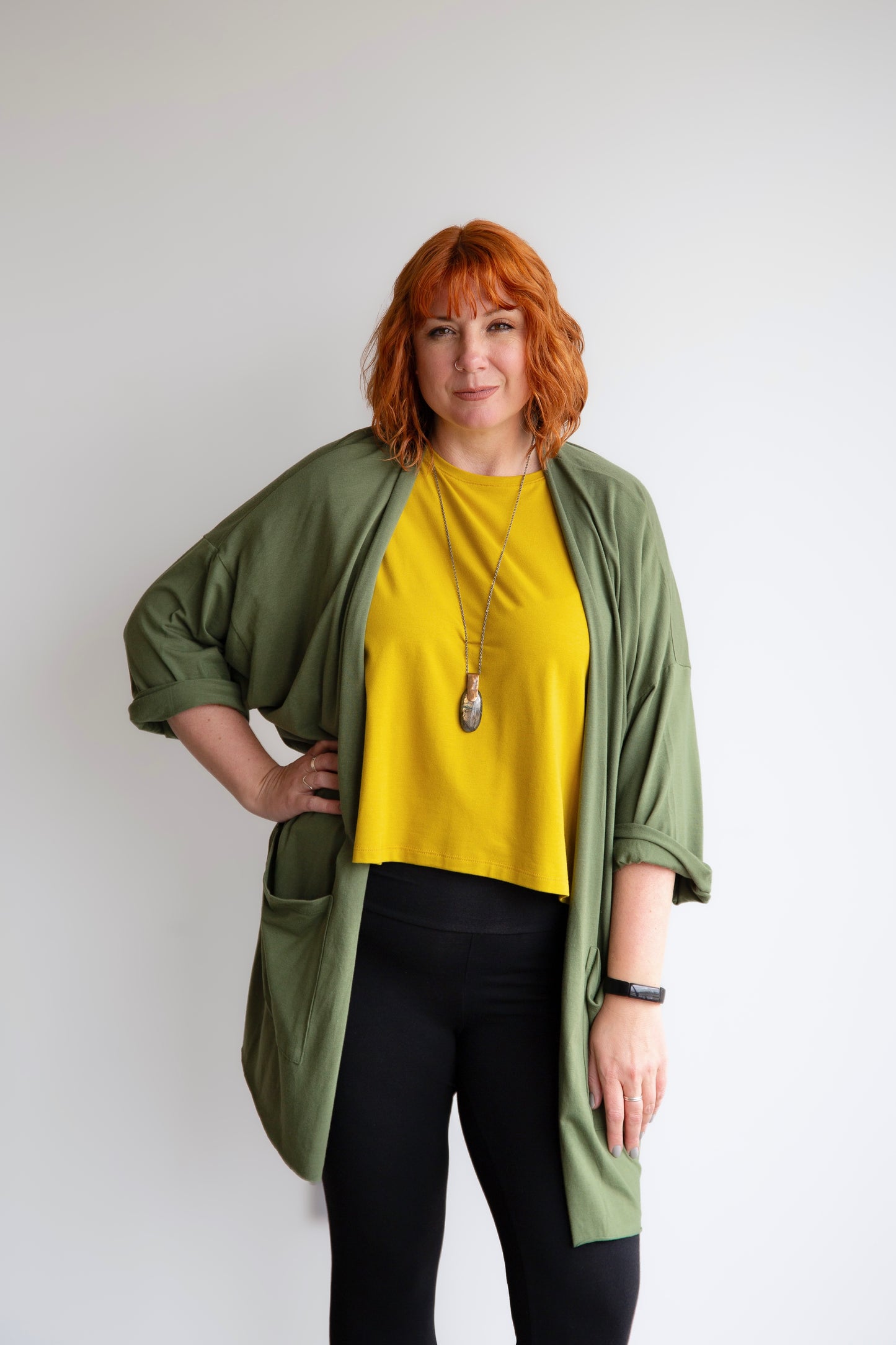 PreLoved -Kelly Boxy Cardigan -Moss -B
