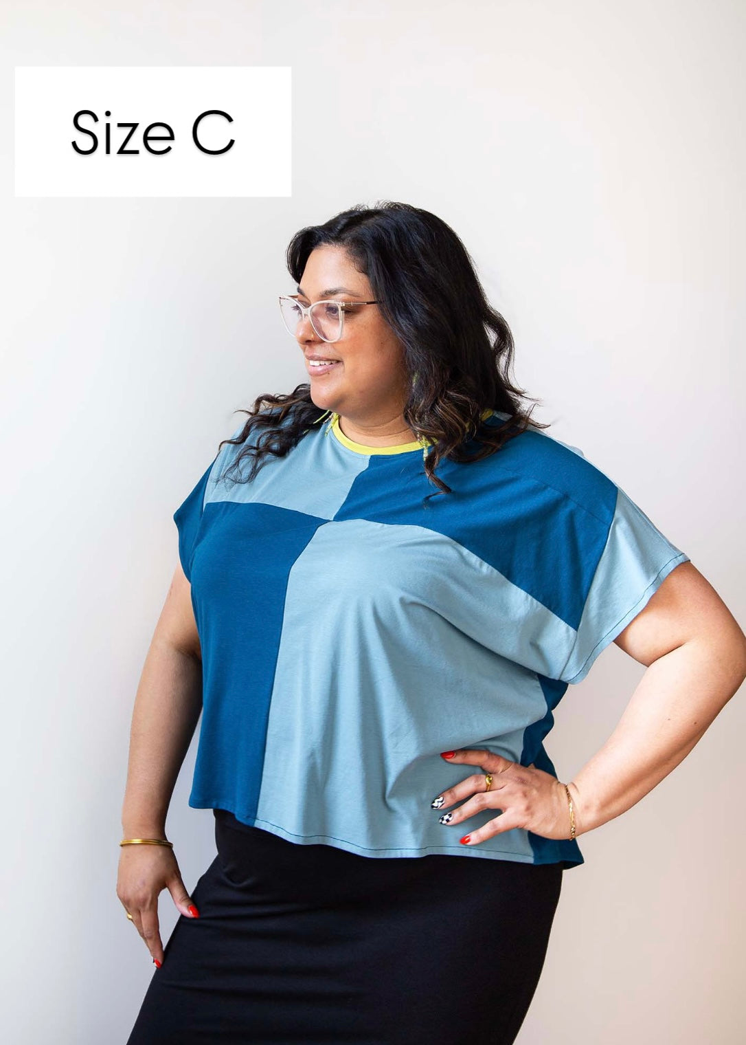 Zero Waste Nita Boxy Top -Blues