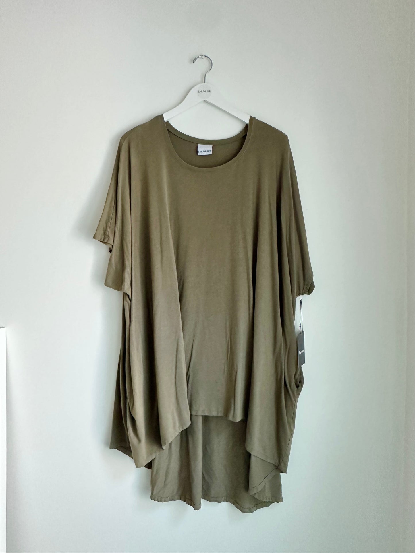 Preloved -Lizzy Long Tunic Top -Olive